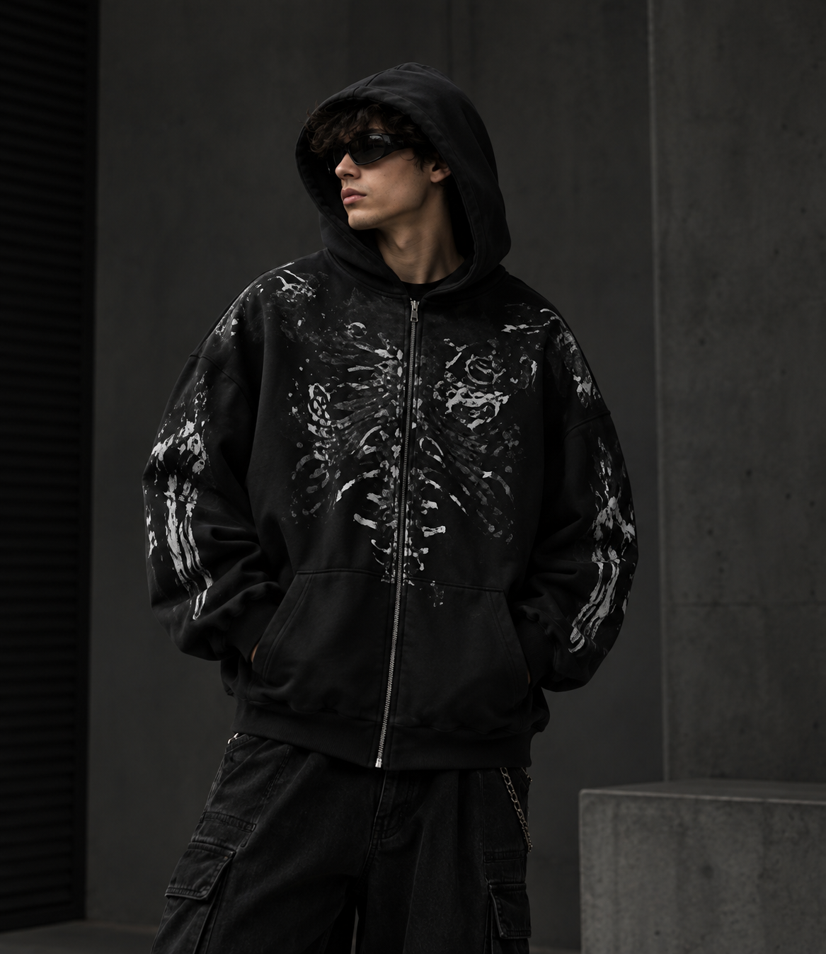 Bone Zip Hoodie